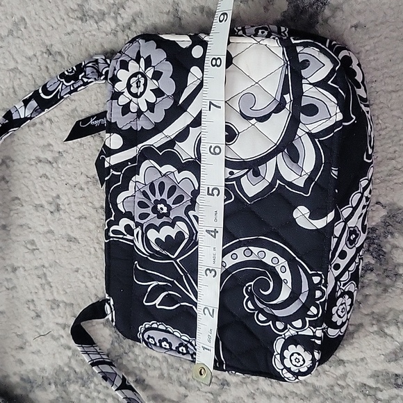 Floral Black and White Crossbody Bag - Picture 7 of 7